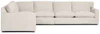 Hudson Gray Fabric Medium Two-arm Sectional