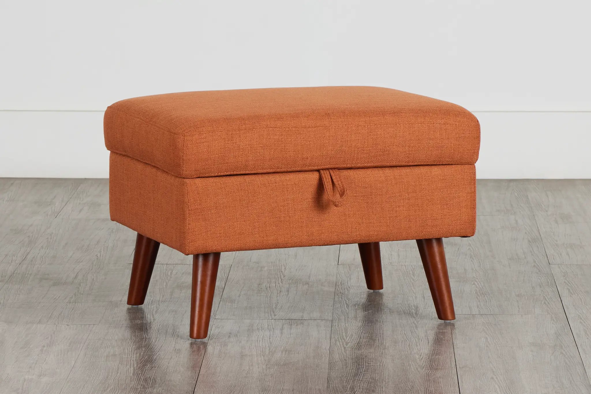 Raya Orange Fabric Storage Ottoman Raya Orange Fabric Storage Ottoman