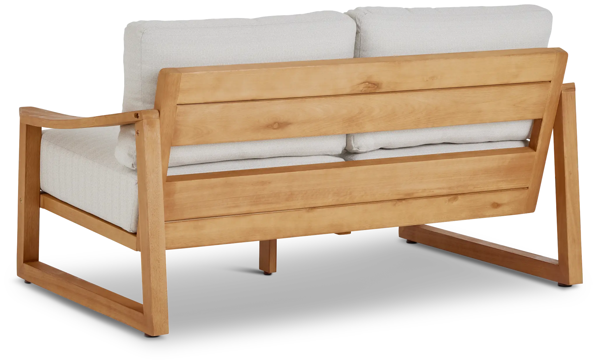 Tobago Light Tone Loveseat With Gray Cushions Tobago Light Tone Loveseat With Gray Cushions