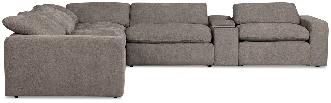 Drift Dark Gray Fabric Medium Dual Power 2-arm Reclining Sectional