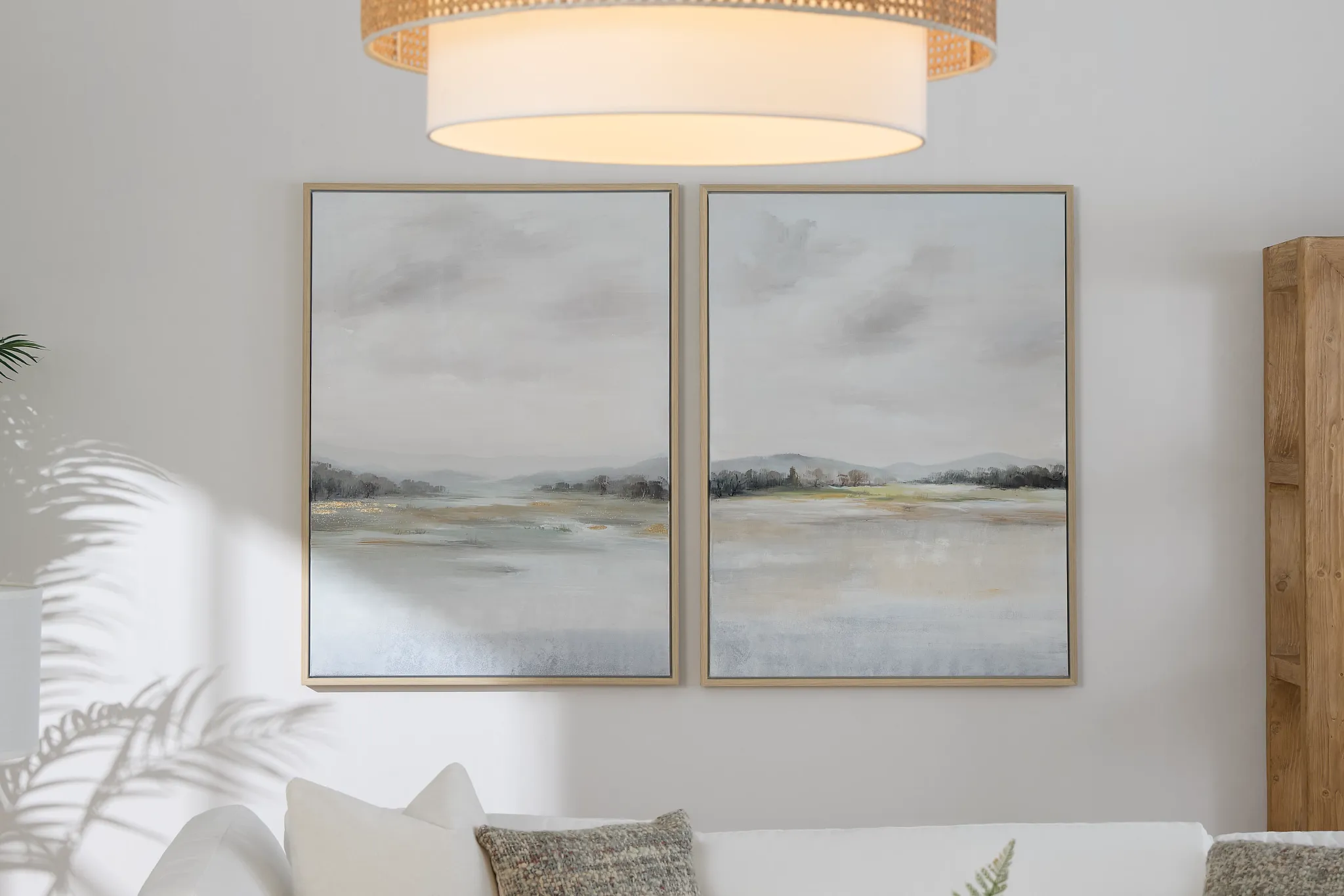 Nalah Light Gray Framed Wall Art
