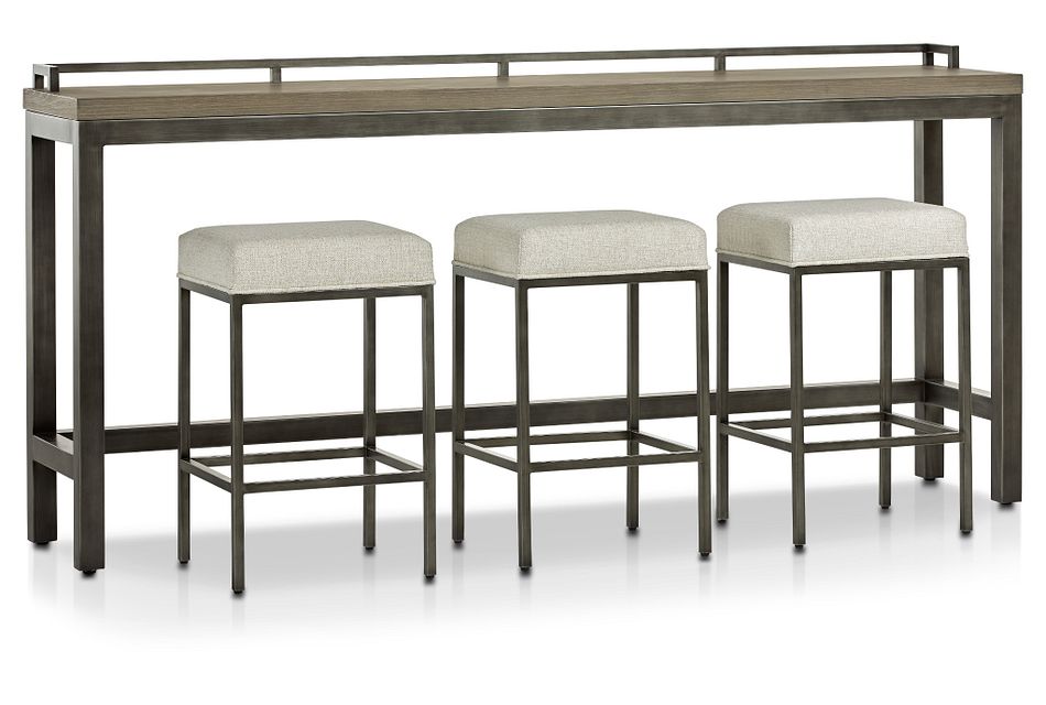 Zephyr Gray High Table 3 Barstools Dining Room Sets Zephyr Gray High Table 3 Barstools