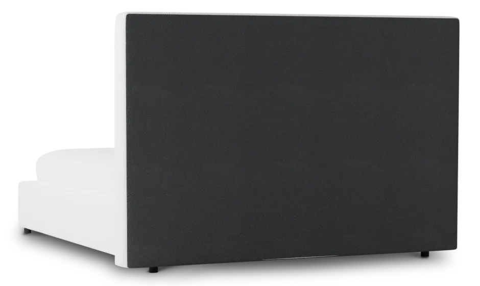 Grayton Revenue White 54" Upholstered Platform Bed