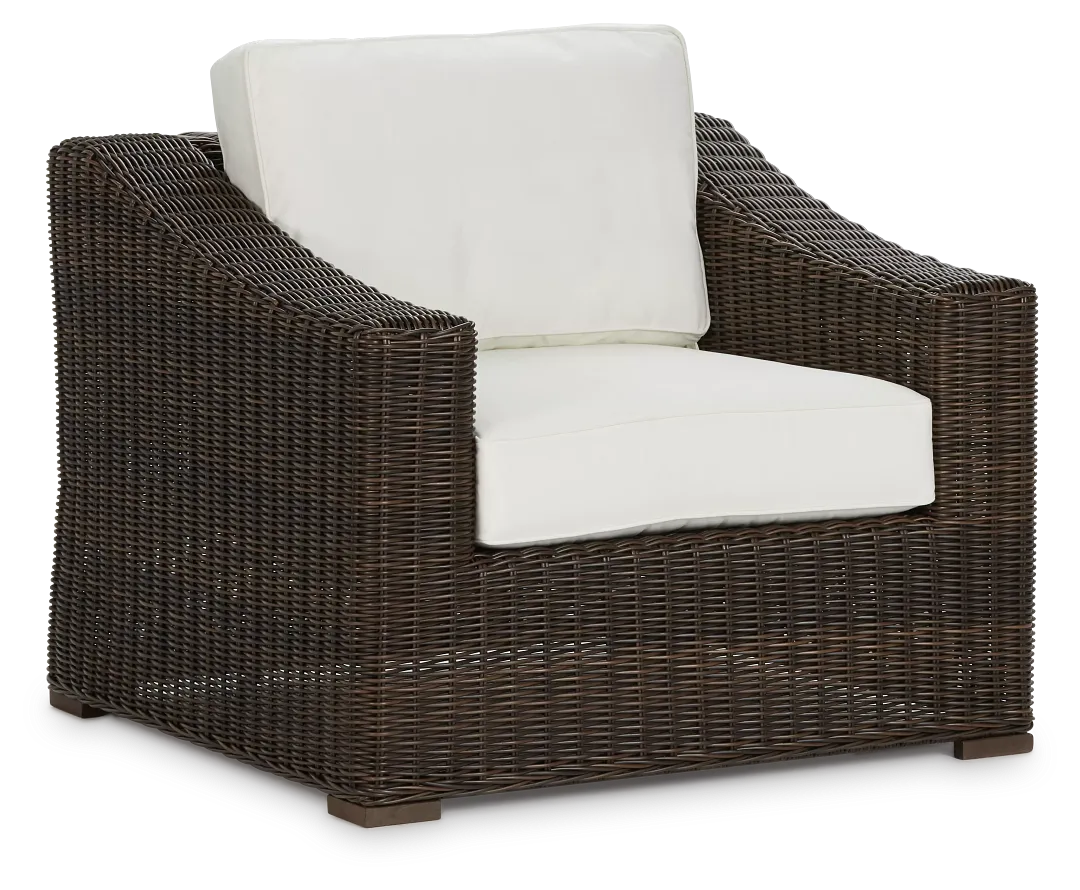 Canyon Dark Brown White Chair