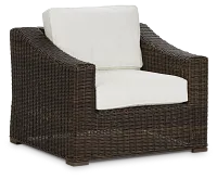 Canyon Dark Brown White Chair