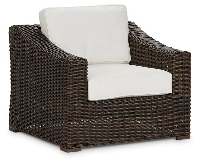 Canyon Dark Brown White Chair