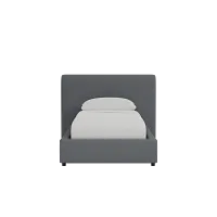 Grayton Linen Beige 44" Upholstered Platform Bed