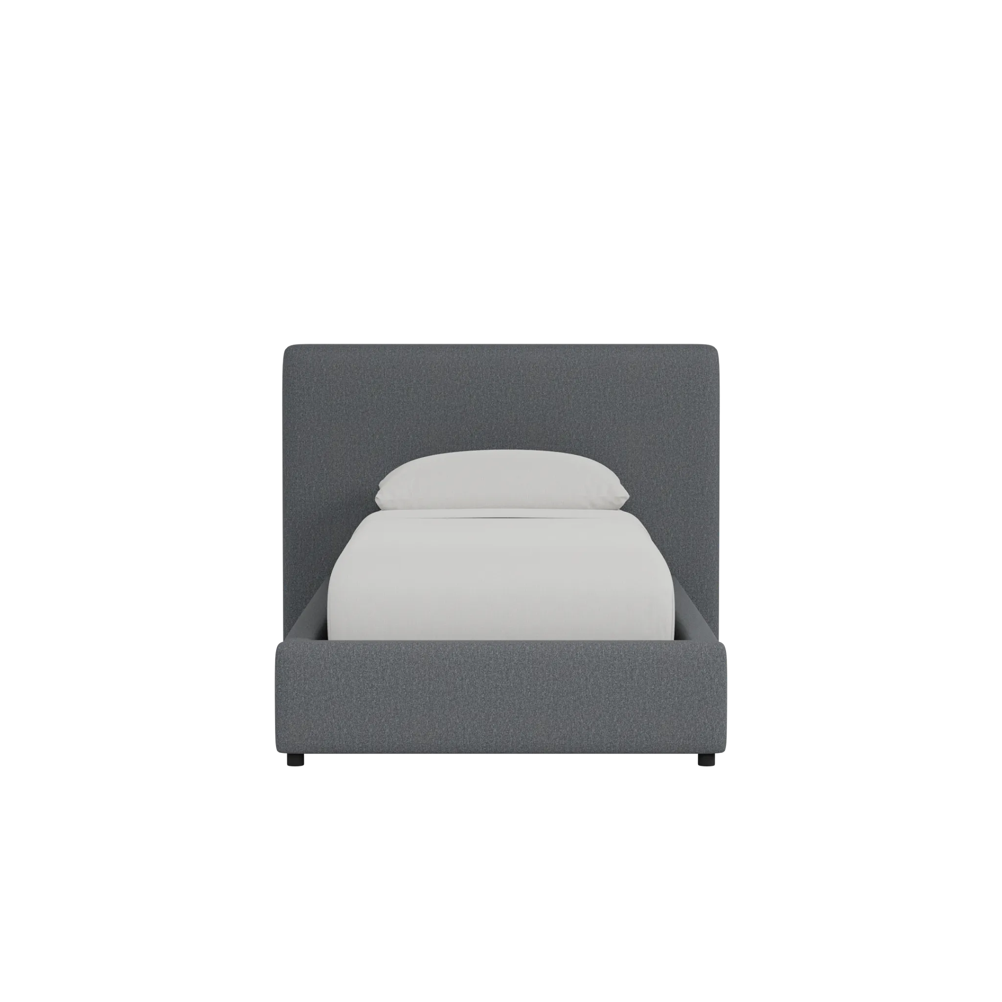 Grayton Linen Beige 44" Upholstered Platform Bed