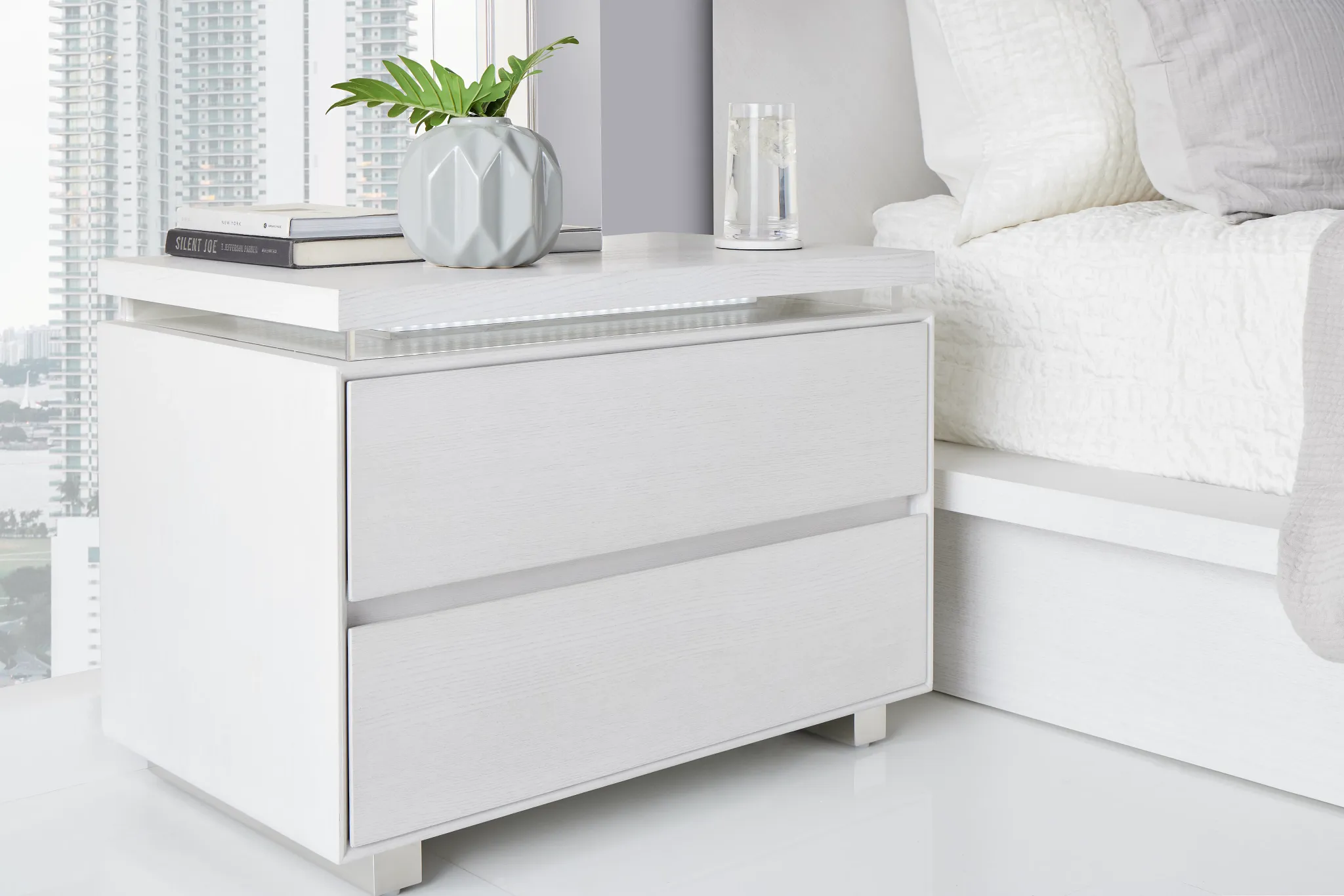 Bal Harbour White Nightstand