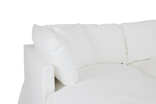 Raegan White Fabric Left Chaise Sectional (5)