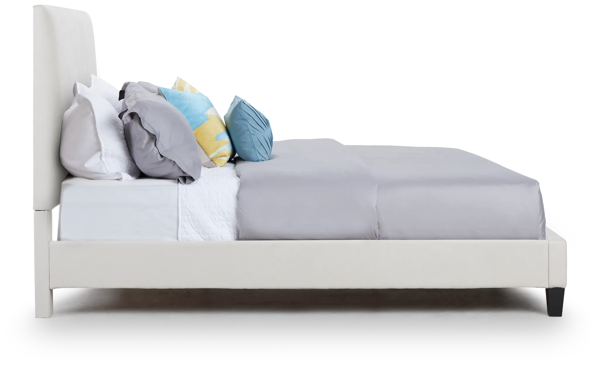 Lucy Taupe Uph Platform Bed