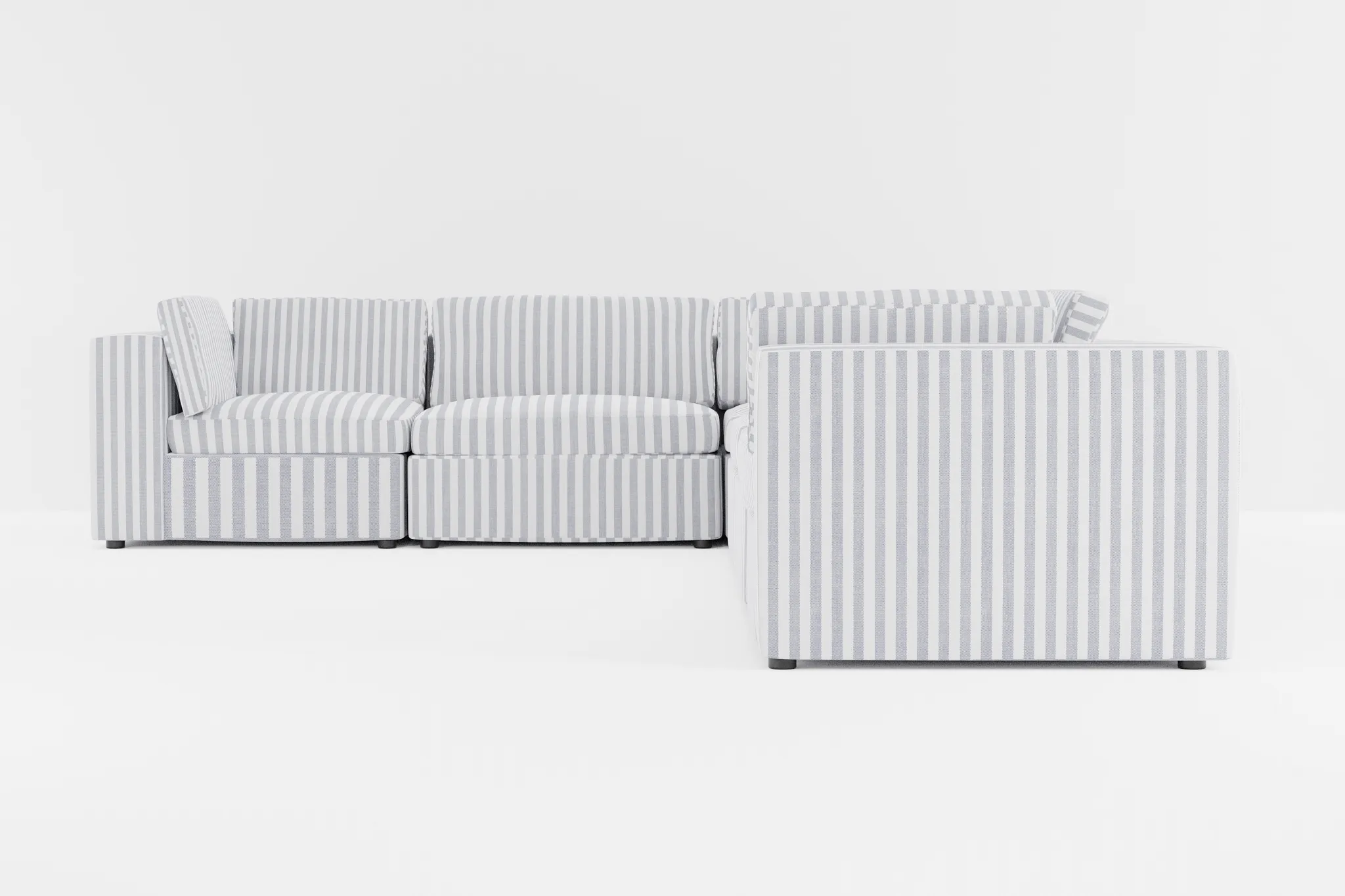 Destin Sea Lane Dark Blue Fabric 6-piece Modular Sectional