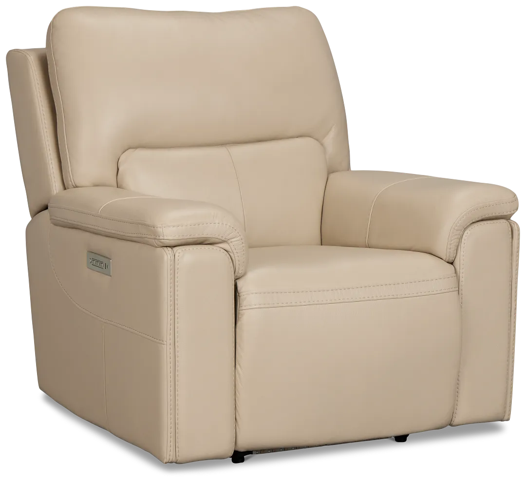 Fallon Beige Lthr/vinyl Power Recliner