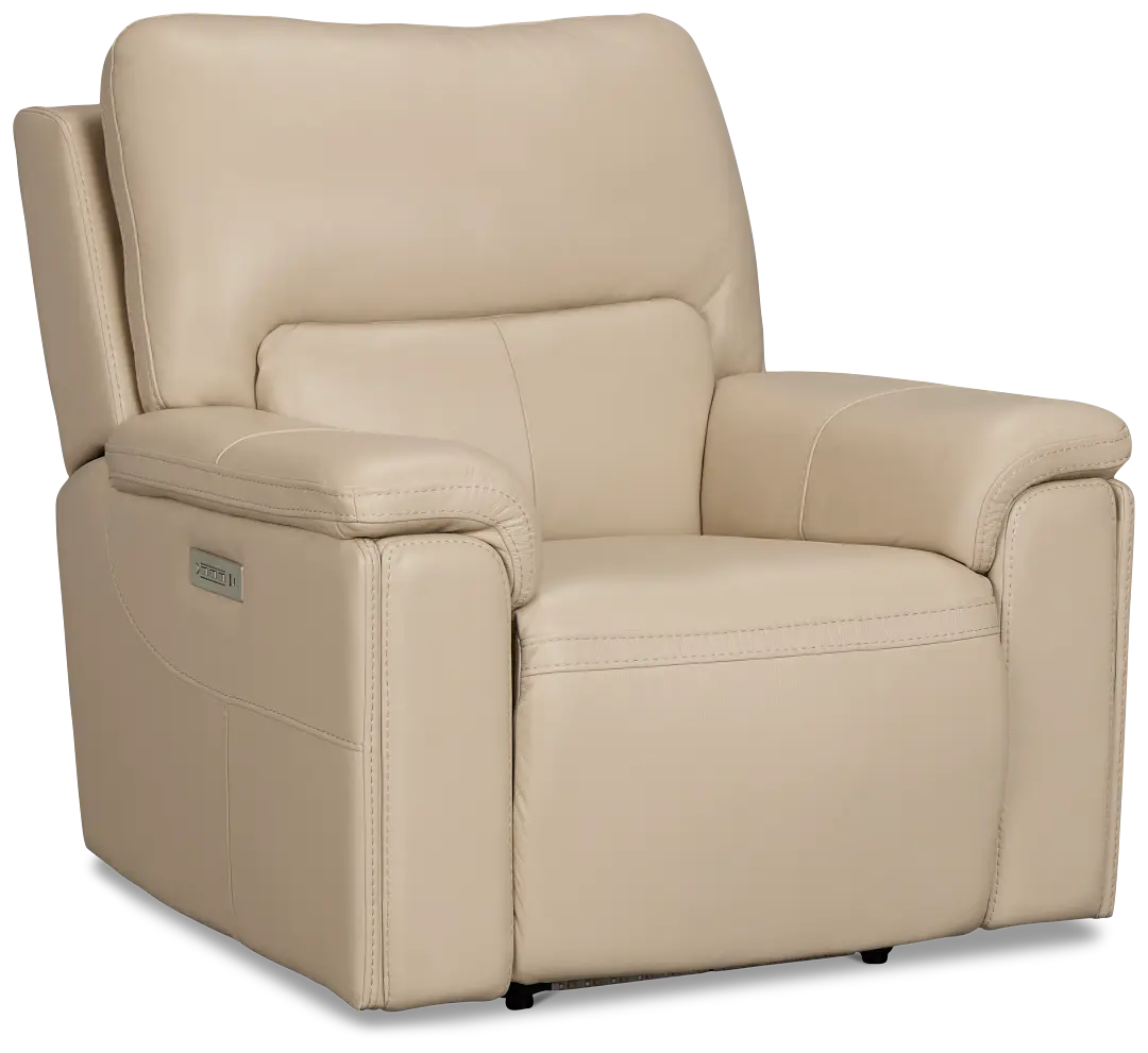 Fallon Beige Lthr/vinyl Power Recliner Fallon Beige Lthr/vinyl Power Recliner