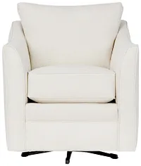 Avery White Fabric Swivel Rocking Glider