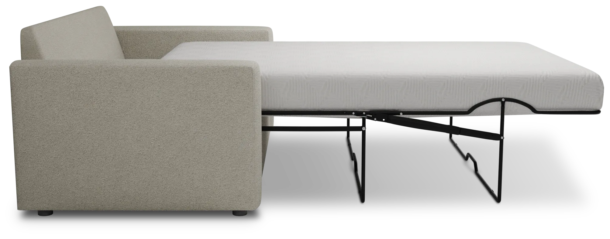 Siesta Elite Gray Fabric Memory Foam Sleeper