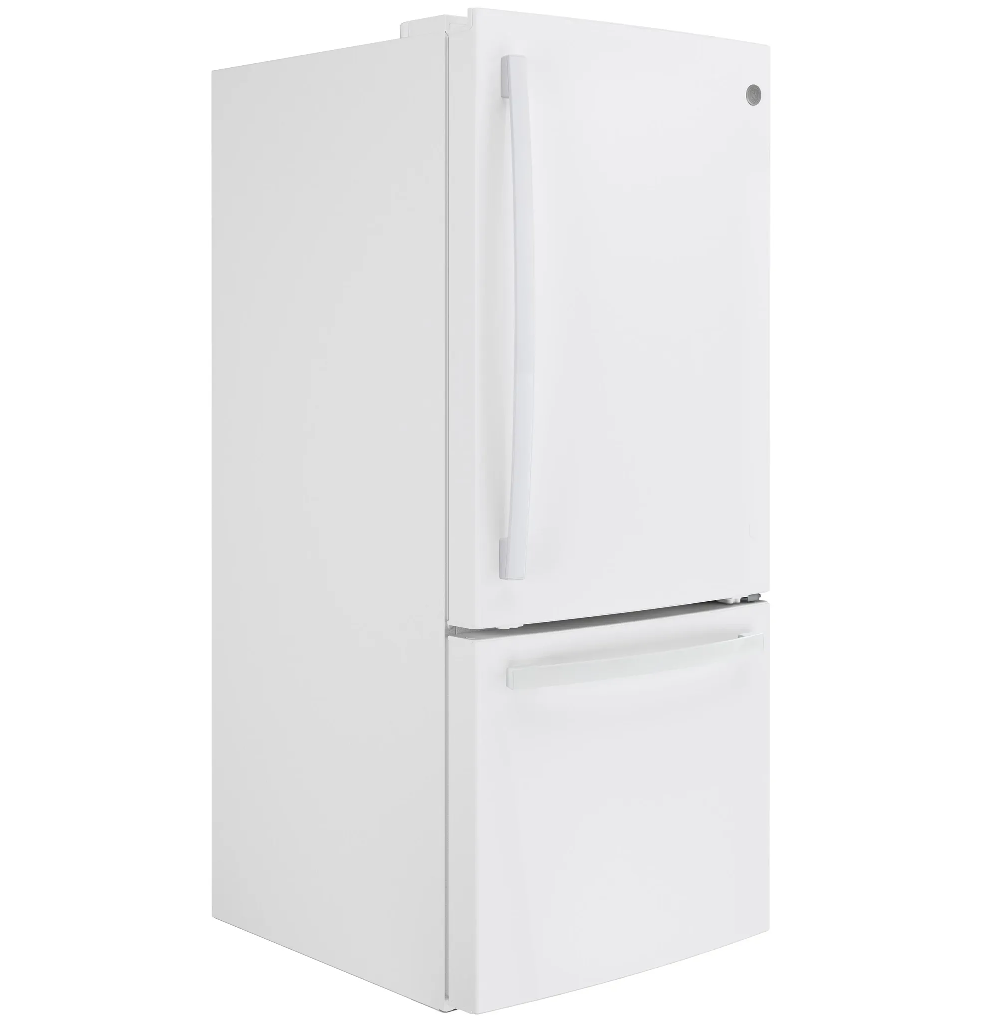 Ge 21 Series White Bottom Freezer Refrigerator