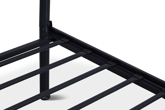 Rory Black Metal Panel Bed