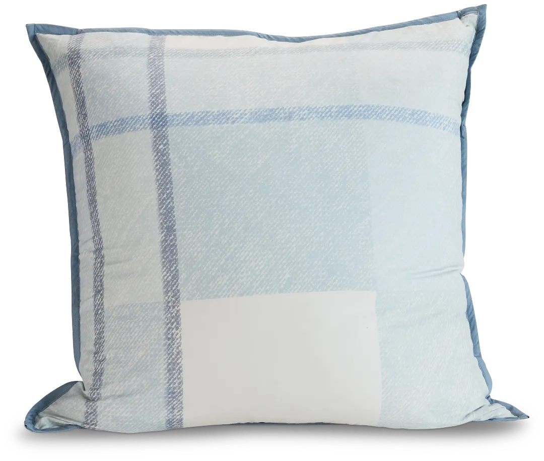 Leighton Light Blue Cotton Euro Sham