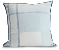 Leighton Light Blue Cotton Euro Sham