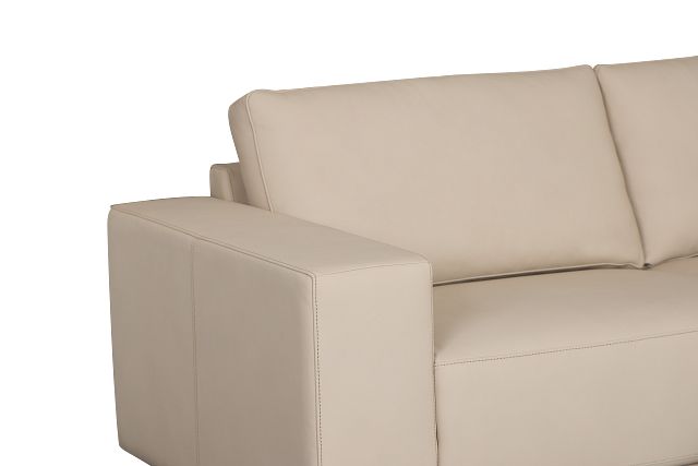 Kellan Ivory Leather Large Right Chaise Sectional