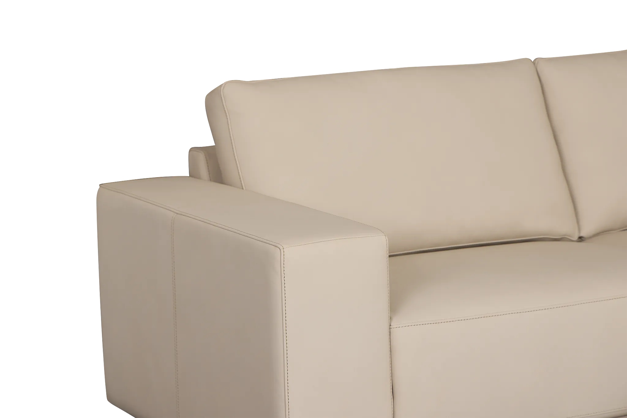 Kellan Ivory Leather Large Right Chaise Sectional