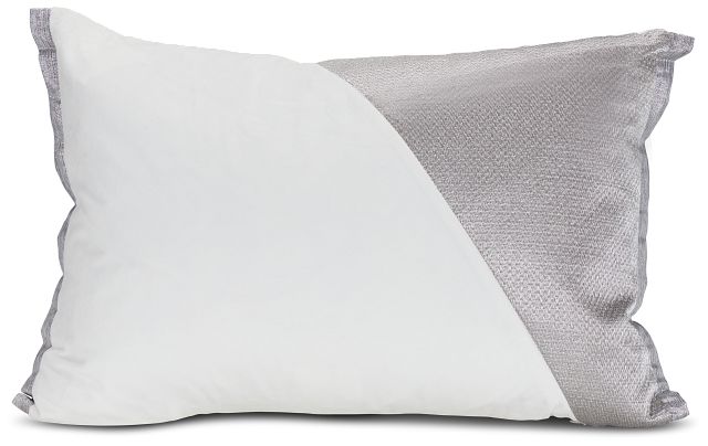Lacey White Velvet Lumbar Accent Pillow