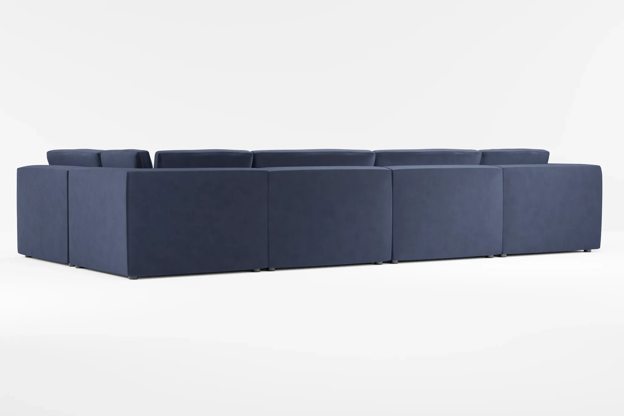 Destin Joya Dark Blue Velvet 8-piece Pit Sectional