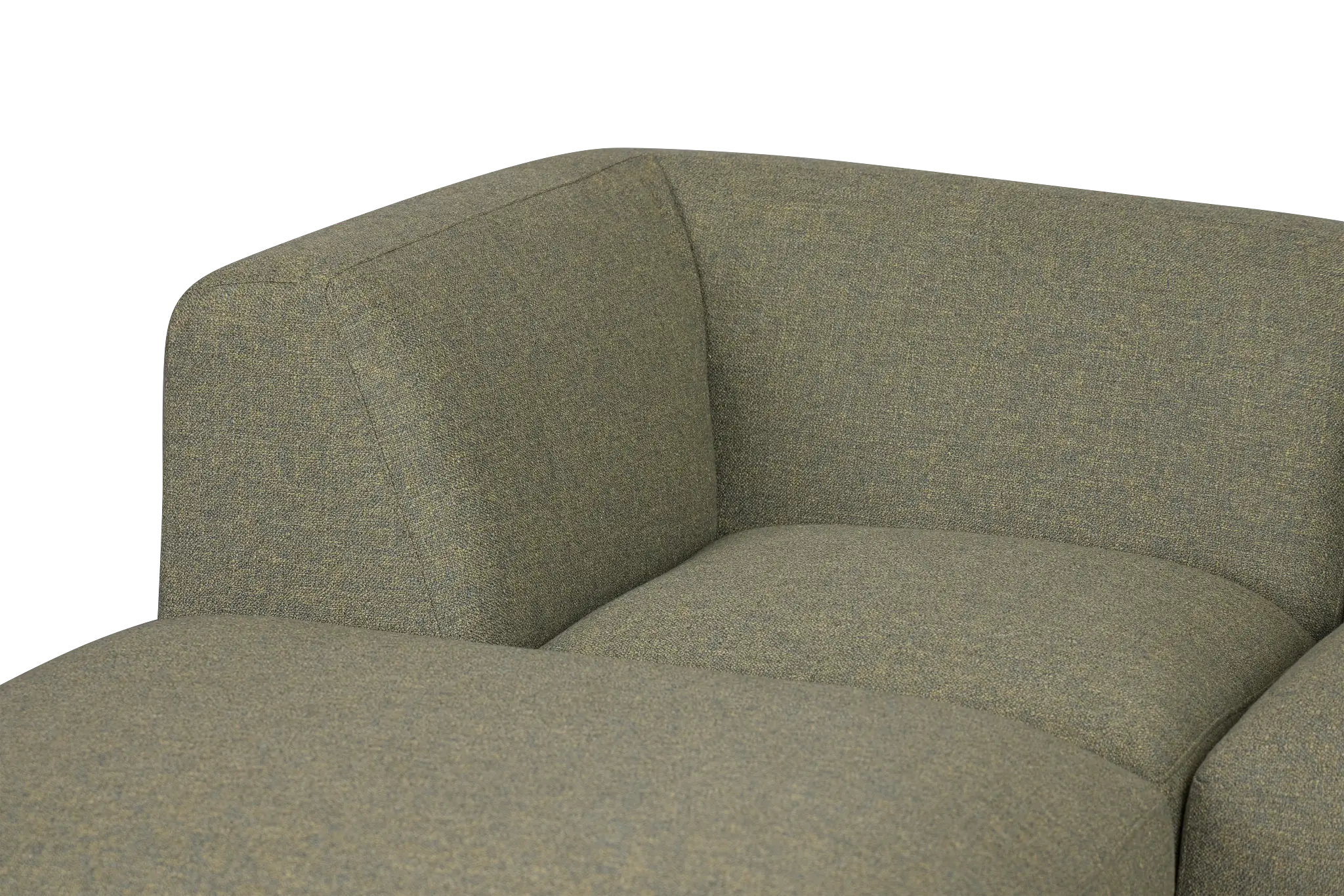 Baylor Green Fabric 4-piece Left Facing Bumper Sectional Baylor Green Fabric 4-piece Left Facing Bumper Sectional