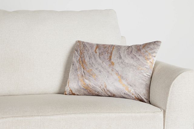 Leiana Gold Velvet Lumbar Accent Pillow