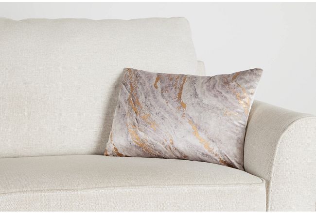 Leiana Gold Velvet Lumbar Accent Pillow