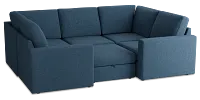 Citymod Blue Fabric 6-piece Pit Sectional
