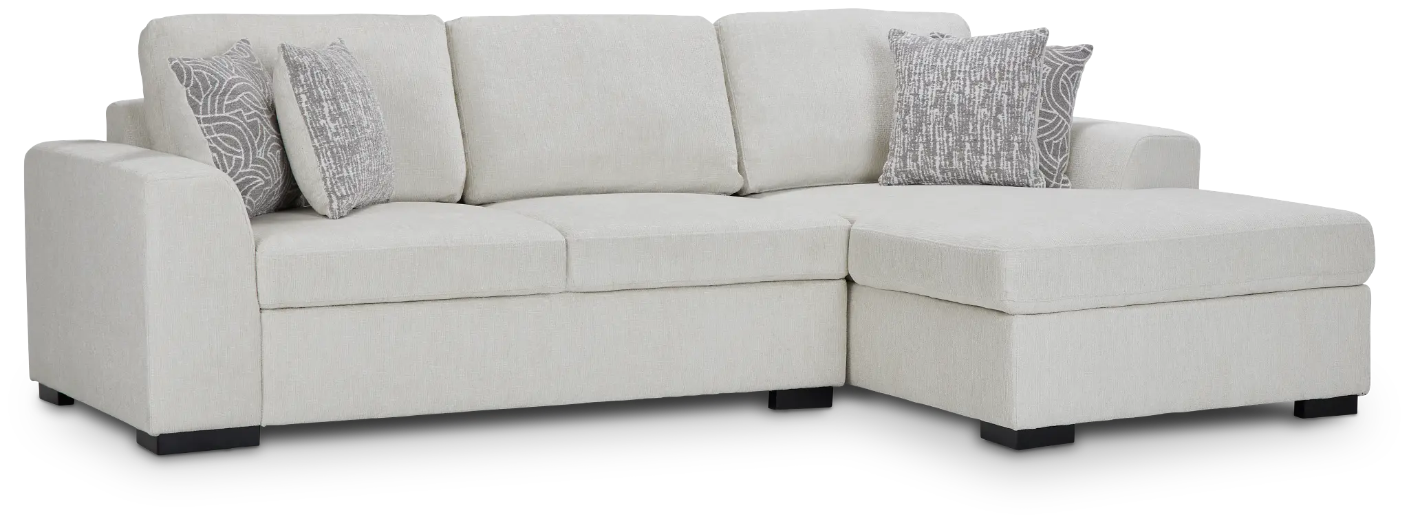 Blakely White Fabric Right Chaise Storage Sectional Blakely White Fabric Right Chaise Storage Sectional