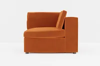 Destin Joya Orange Velvet Corner Chair