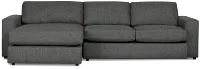 Brantley Dark Gray Fabric Left Chaise Sectional