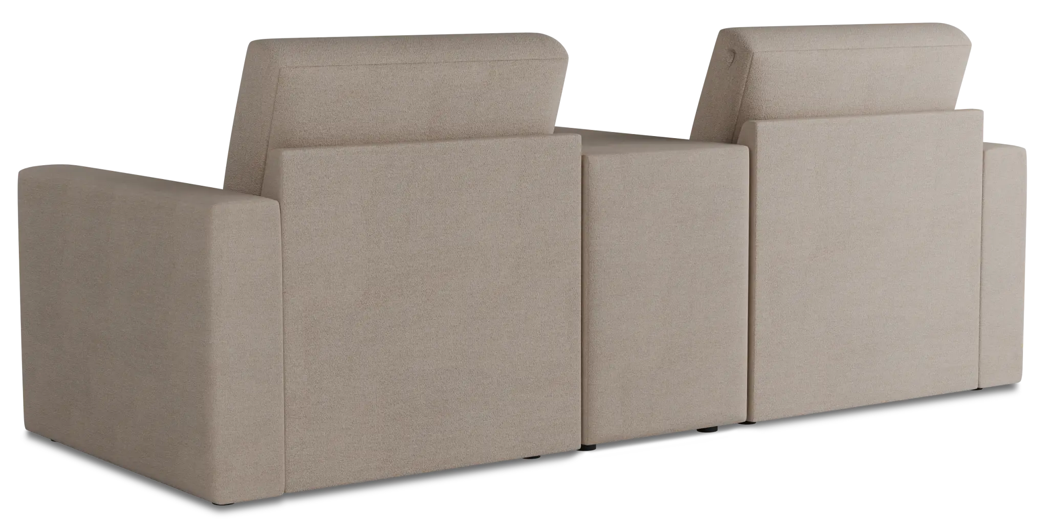 Citymod Beige Fabric 3-piece Modular Sofa With Storage Console Citymod Beige Fabric 3-piece Modular Sofa With Storage Console