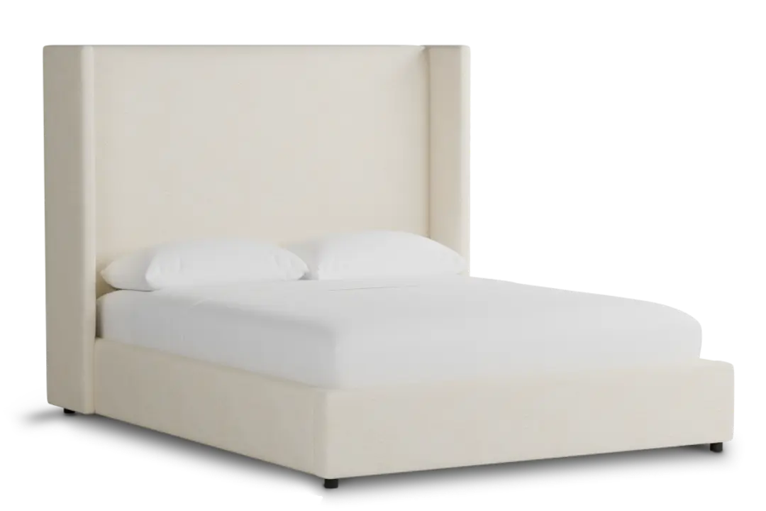 Captiva Gellar White 60" Upholstered Shelter Bed Captiva Gellar White 60" Upholstered Shelter Bed