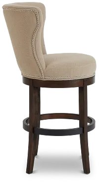 Cayden Taupe Fabric 30" Swivel Barstool
