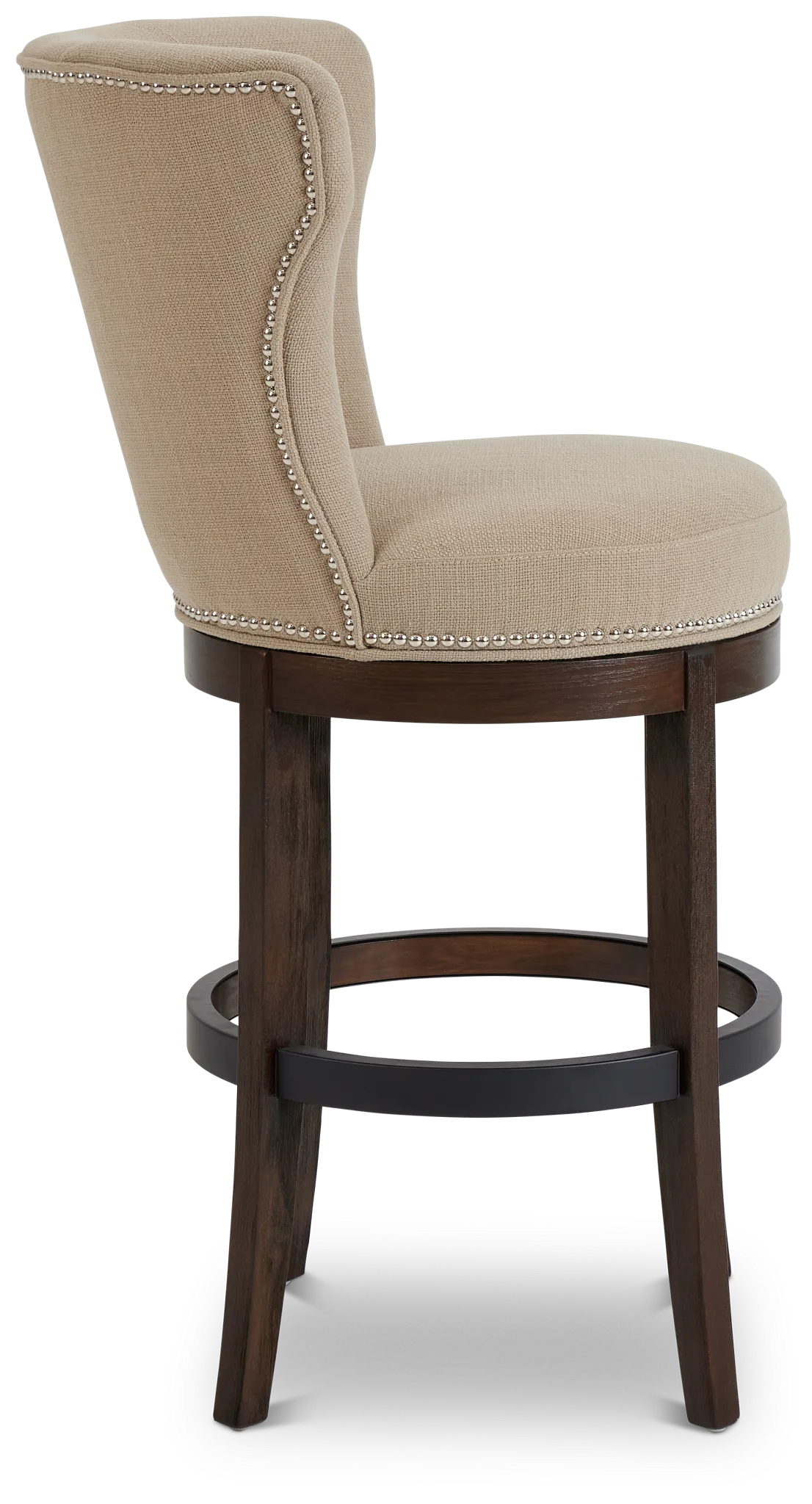 Cayden Taupe Fabric 30" Swivel Barstool