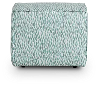 Lotus Light Blue Indoor/outdoor Accent Ottoman