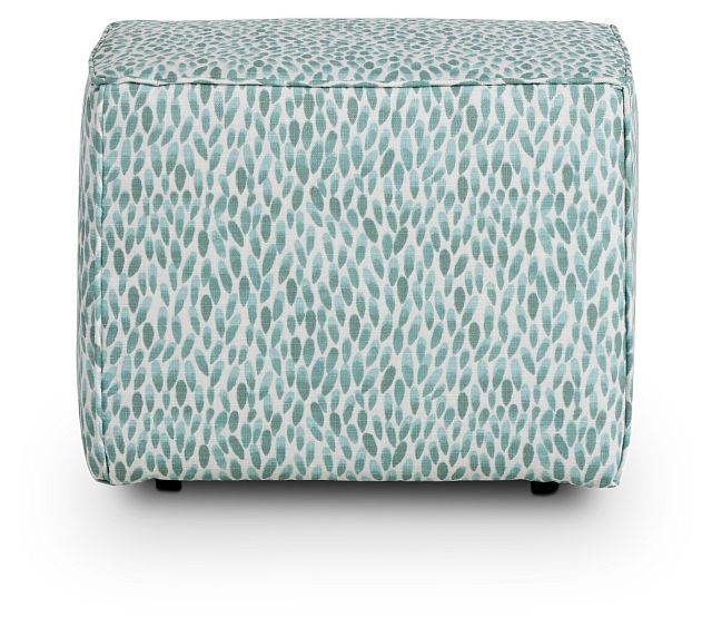 Lotus Light Blue Indoor/outdoor Accent Ottoman