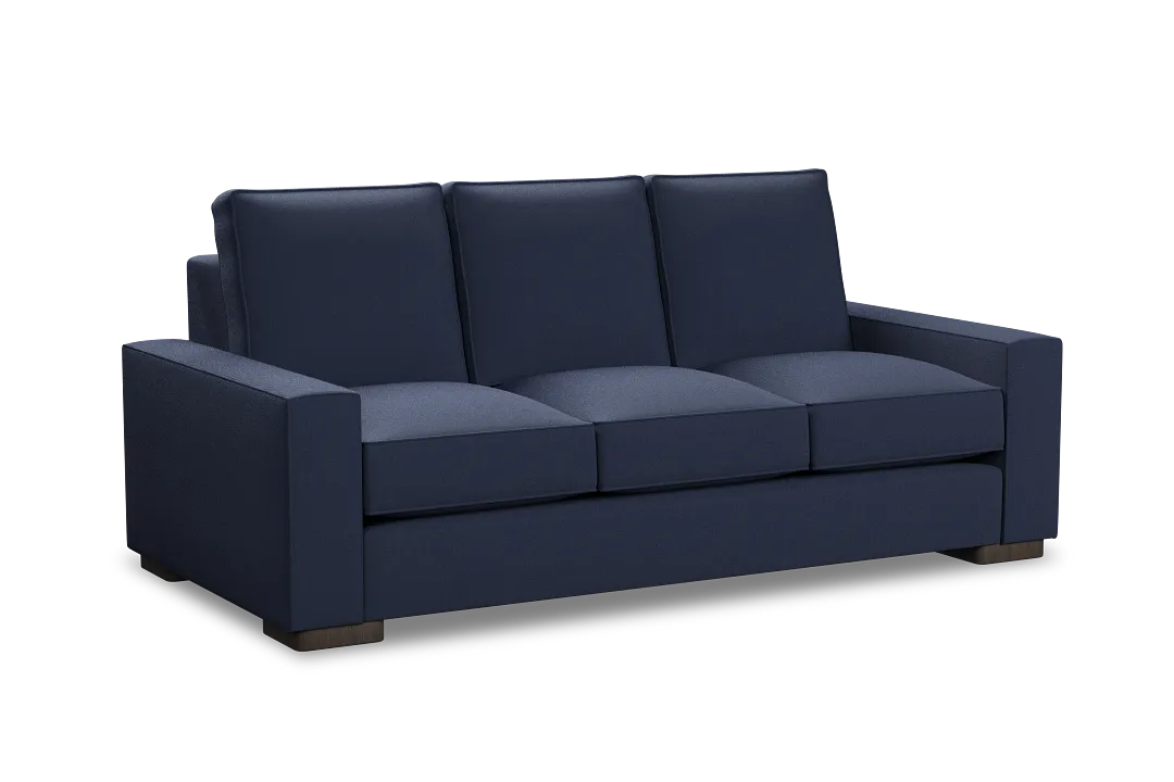 Edgewater Peyton Dark Blue 84" Sofa W/ 3 Cushions