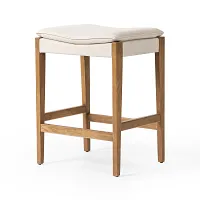 Meli Light Beige 24" Upholstered Barstool