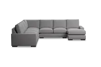 Edgewater Revenue Gray Large Right Chaise Sectional