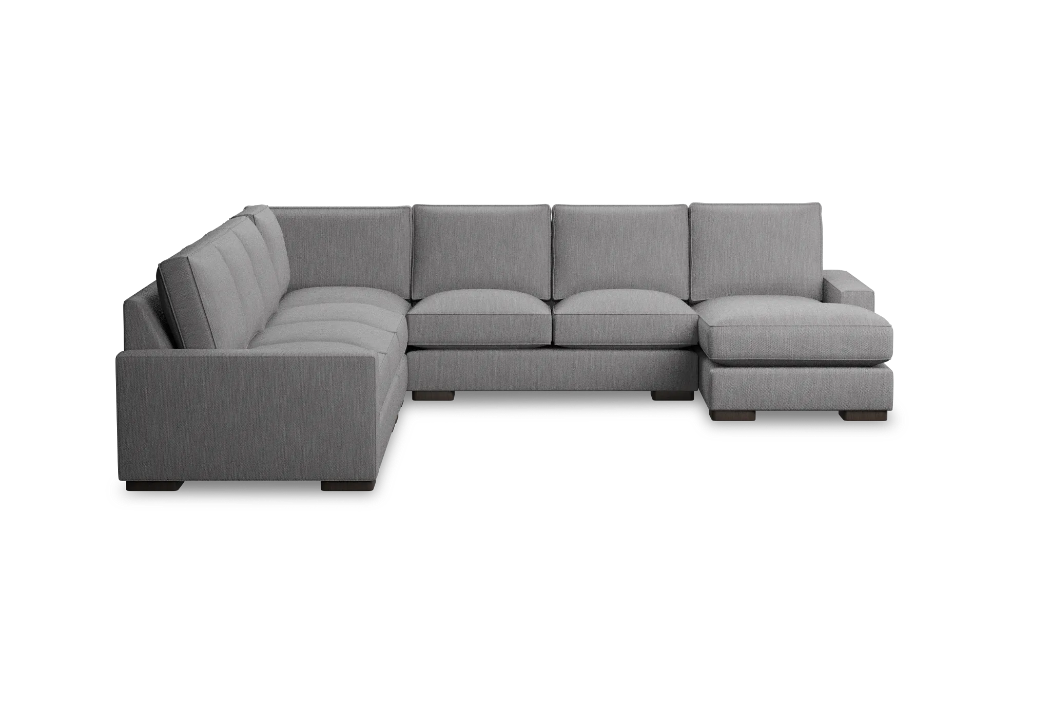 Edgewater Revenue Gray Large Right Chaise Sectional