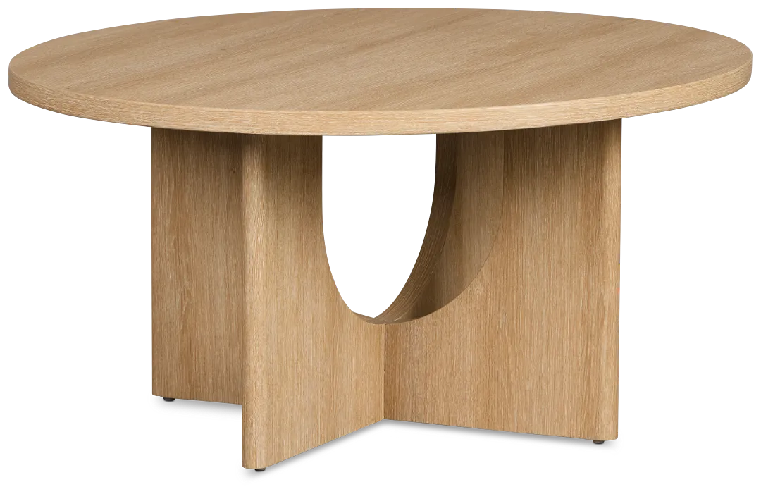 Lyndie Light Tone Round Coffee Table