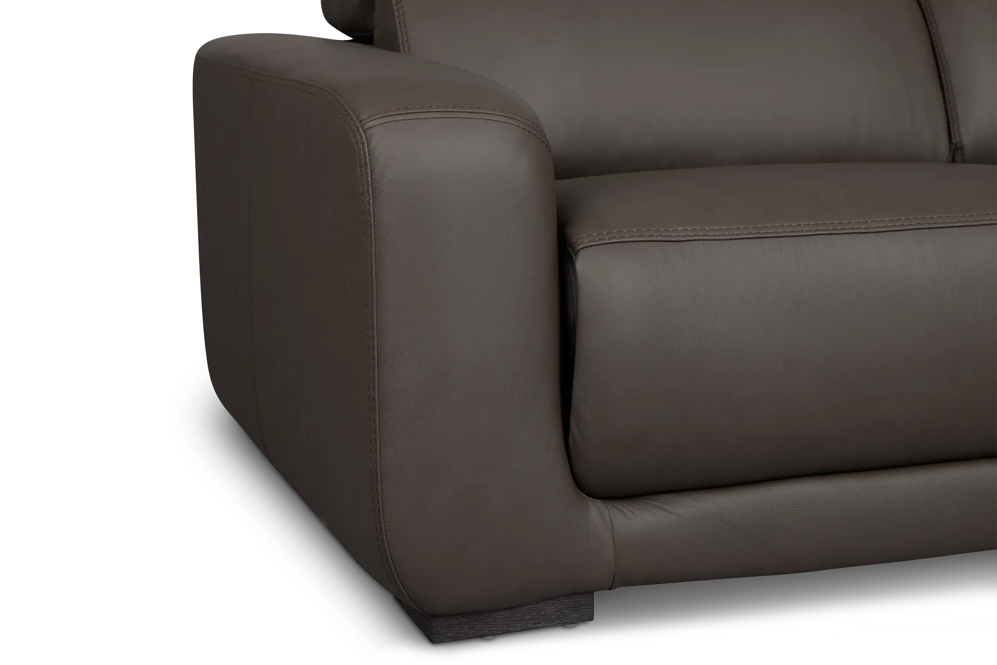 Kieran Dark Brown Lthr/vinyl 2-piece Modular Power Reclining Sofa