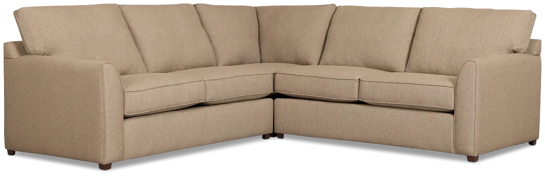 Tate Brown Fabric Medium 2-arm Right Facing Sleeper Sectional