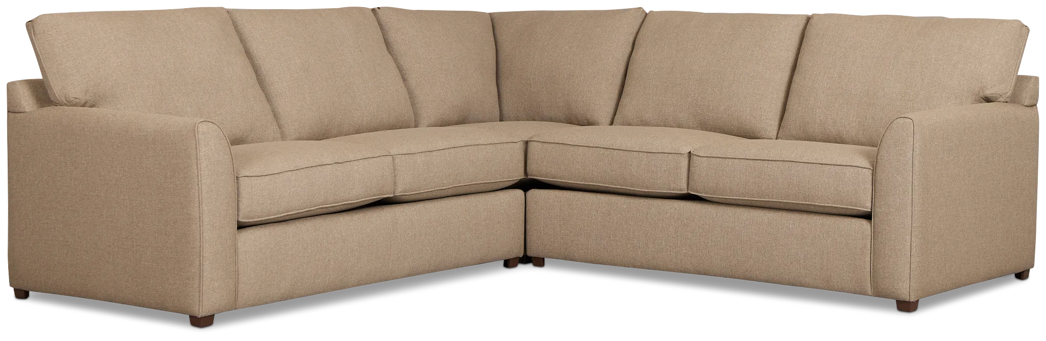 Tate Brown Fabric Medium 2-arm Right Facing Sleeper Sectional