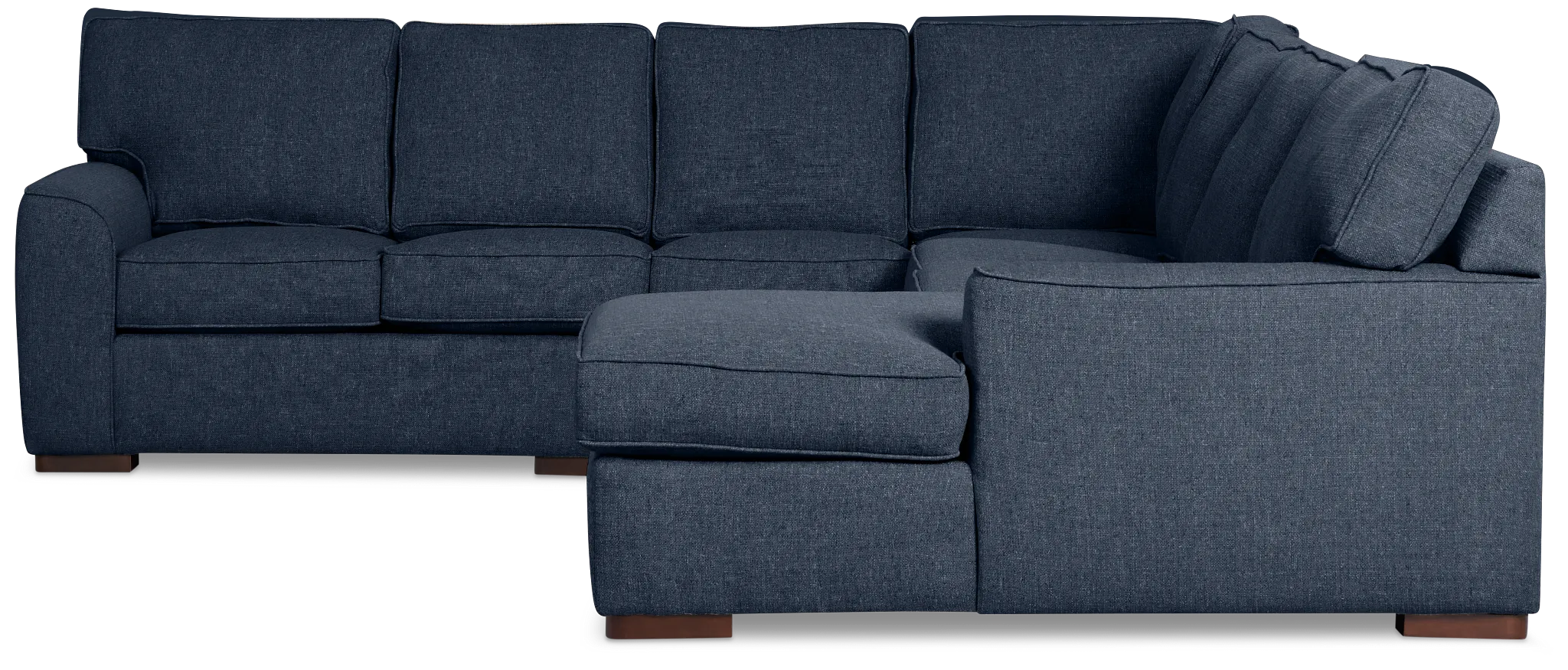 Sinclair Dark Blue Fabric Large Right Chaise Sectional